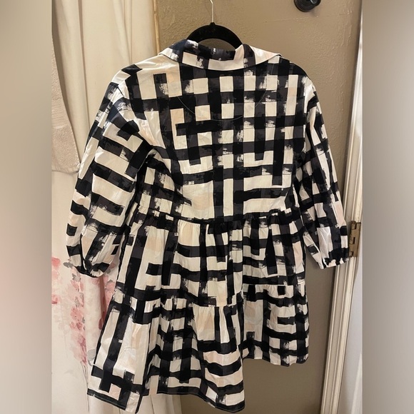 Anthropologie The Bettina Tiered Mini Shirt Dress by Maeve XXS Color: CARBON NWT - Picture 7 of 7